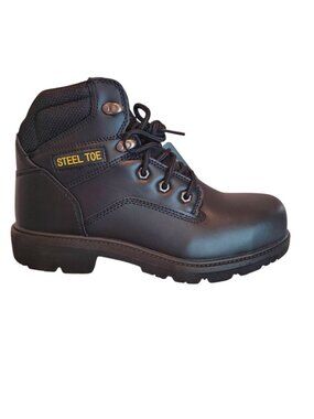 Brahma Men's GUS 2.0 Wide Width Steel Toe Work Boots in Black
